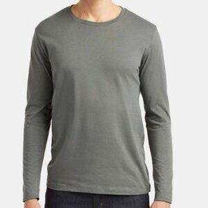 Alternative Cotton Jersey Long Sleeve Go-To T-Shirt Asphalt - x large A10S1B4008